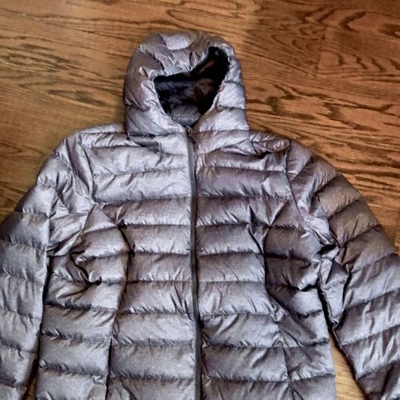 EDDIE BAUER Women's Charcoal Grey Quilted Down Hooded Parka 650 Size XXL - Picture 6 of 15